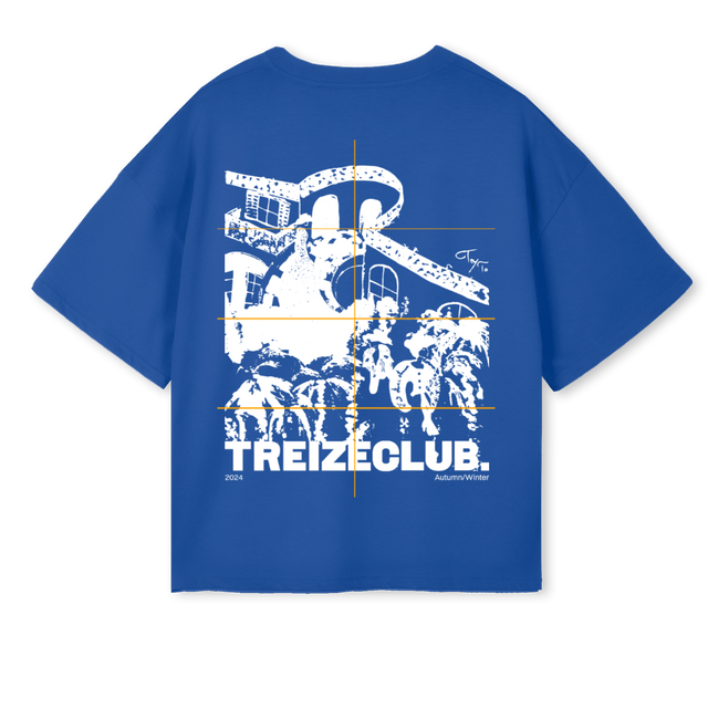 NEWTYTO Cobalt Blue Oversized Boxy Tee.