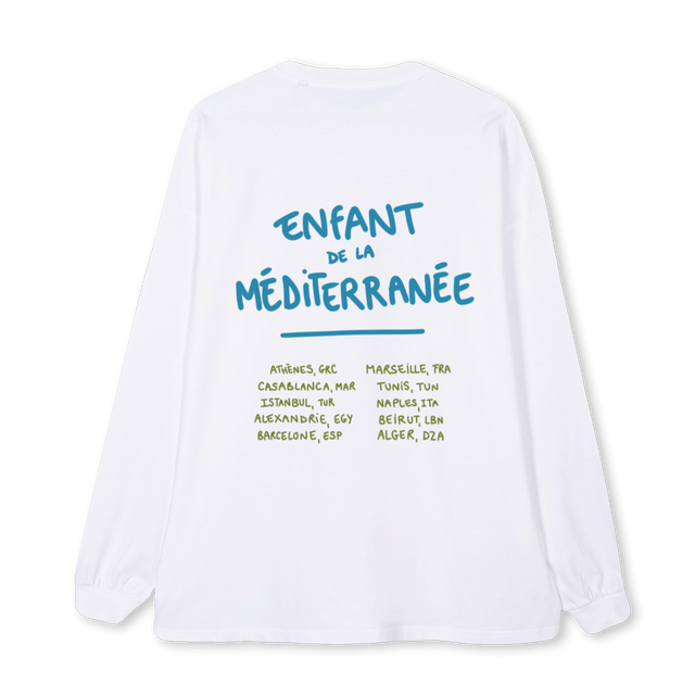 ENFANTMDTRN White Oversized LS Tee.