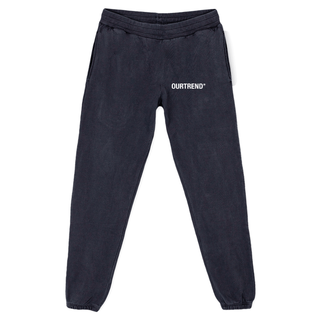 OURTRENDPANTS Vintage Black Relaxed Sweatpants.