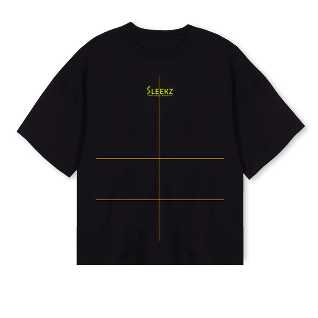 SLEEKZABOD Black Oversized Boxy Tee.