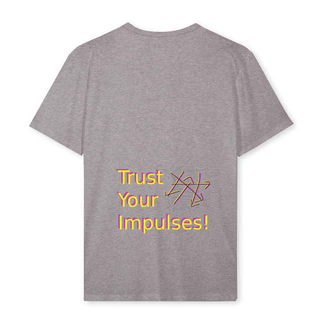 FREEWILLISREAL Grey Marl Regular Tee.