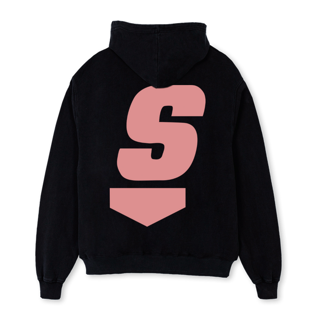 SOELLLBLACKPINKSPLE Black Oversized Hoodie.