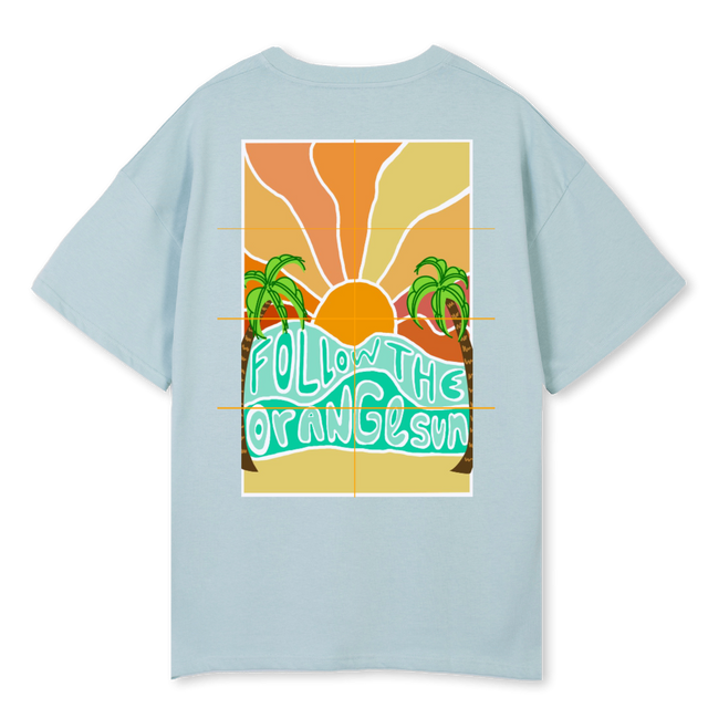 ORANGESUNBLUE Cold Blue Oversized Tee.