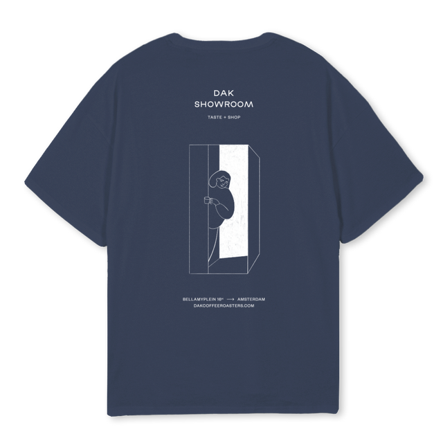 DS BACK DOOR WH_1 Navy Blue Oversized Tee.