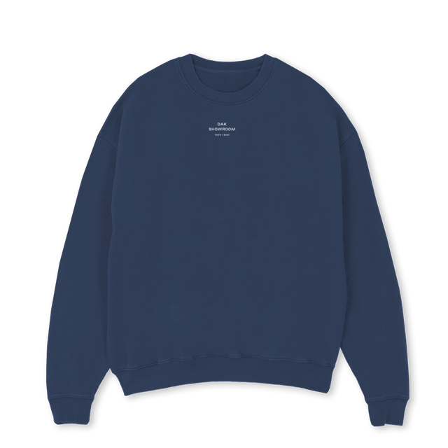 DS BACK DOOR WH_2 Navy Blue Oversized Crewneck Sweater.