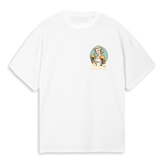 BOXERWOMEN White Oversized Tee.