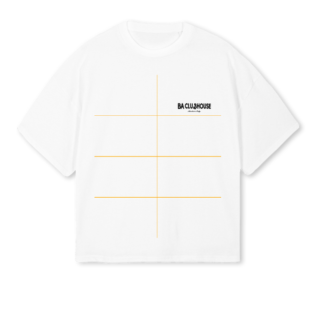 BA ESSENTIAL White Oversized Boxy Tee.