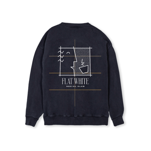 PANPEPINILLOS_2 Vintage Black Regular Crewneck Sweater.