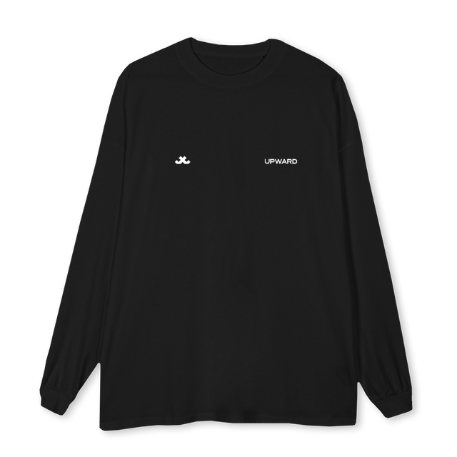 UPWARDMINIMALFW Black Oversized LS Tee.