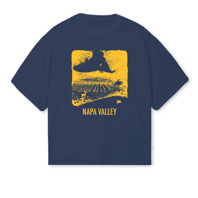 NVNVYO Navy Blue Oversized Boxy Tee.