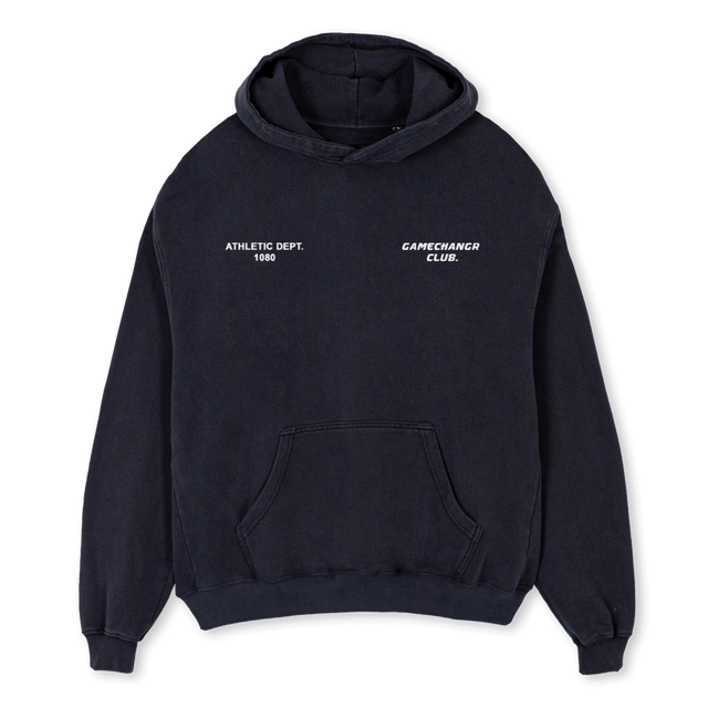 GCCLUBTRACKSUIT Vintage Black Oversized Hoodie.