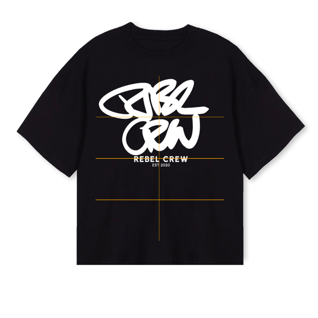 ESSTBLLSECOND Black Oversized Boxy Tee.