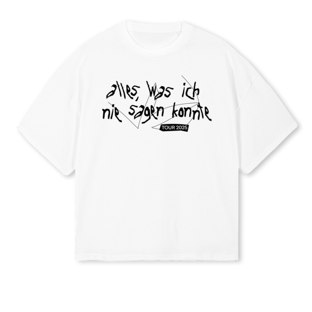 CCOSMOTOURZWEITSHIRT White Oversized Boxy Tee.