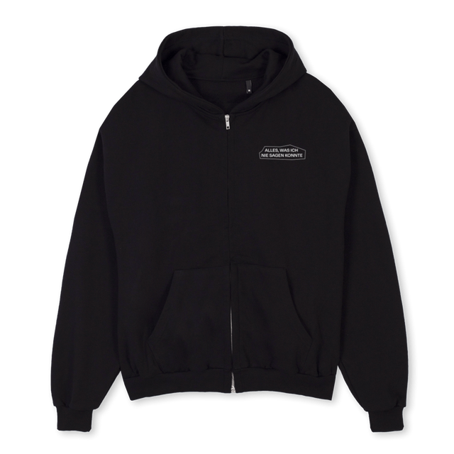 CCOSMOTOURSAMPLEZIPP Black Oversized Zipped Hoodie.