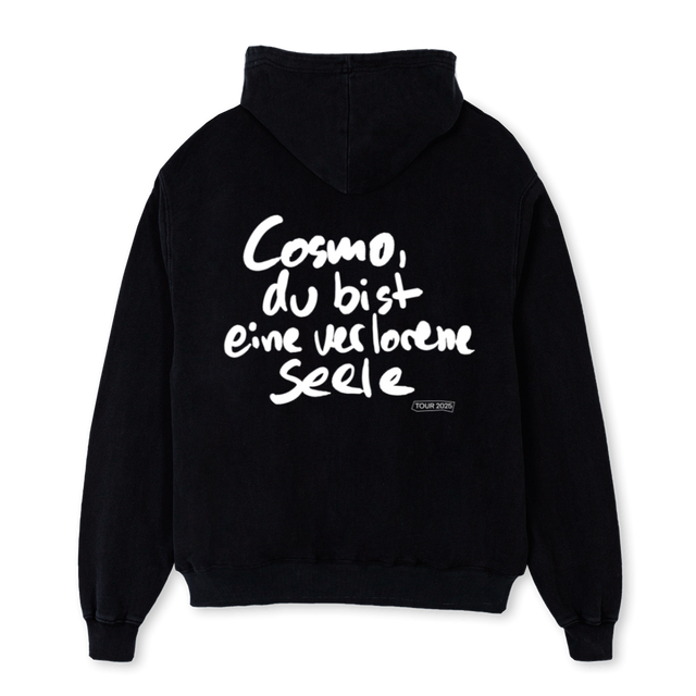 CCOSMOTOURSAMPLEZIPP Black Oversized Zipped Hoodie.