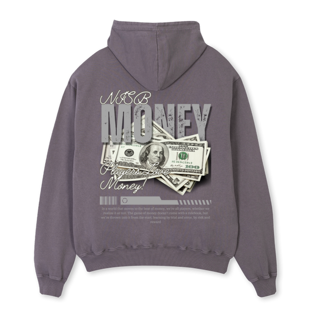 PLAYERS GREYY Pigment Grey Oversized Hoodie.