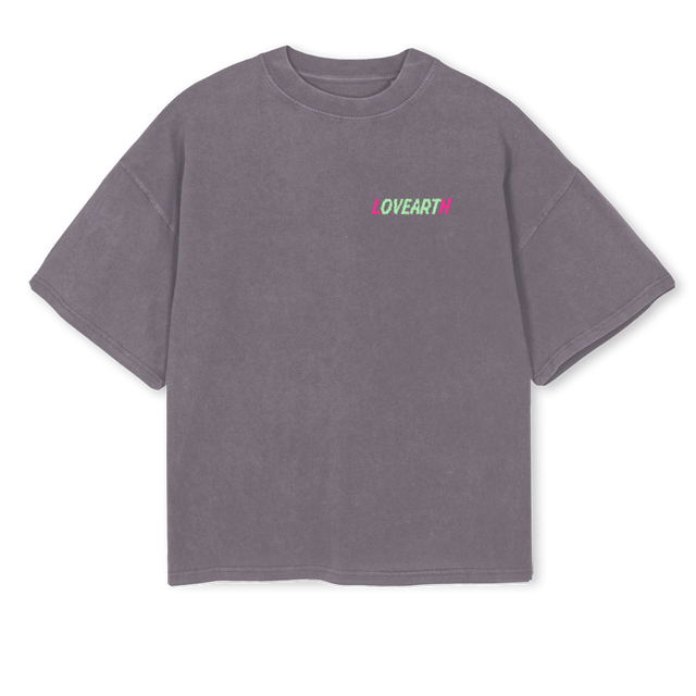 LOVBOYPIGGREY Pigment Grey Oversized Boxy Tee.
