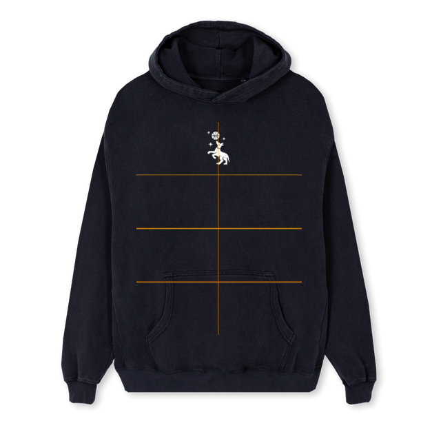 HHDOGHOODIEBLK Vintage Black Regular Hoodie.