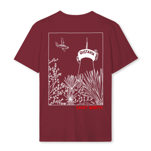 REGULAR GUSTAVI Burgundy Regular Tee.
