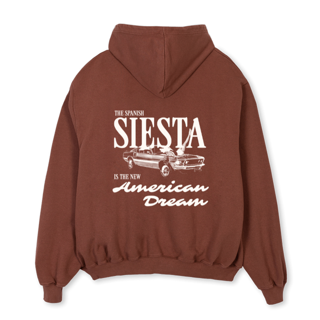 AMERICANDREAMBROWNH Vintage Brown Oversized Hoodie.