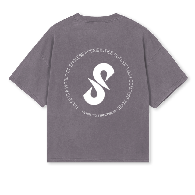 BOXYTWO Pigment Grey Oversized Boxy Tee.