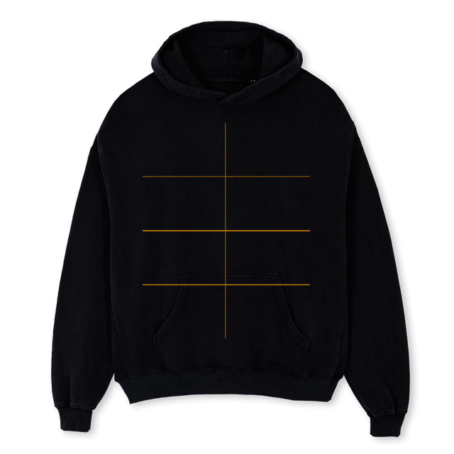 SLANGCHAMP COURTWALK Black Oversized Hoodie.