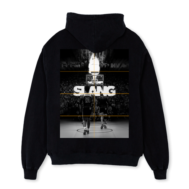 SLANGCHAMP COURTWALK Black Oversized Hoodie.