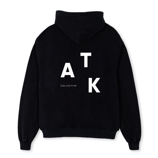 HOODIEBLACKMEN Black Oversized Hoodie.