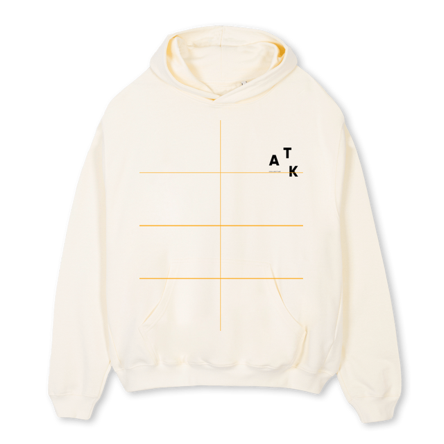 HOODIEWHITECREAMMEN Cream Oversized Hoodie.