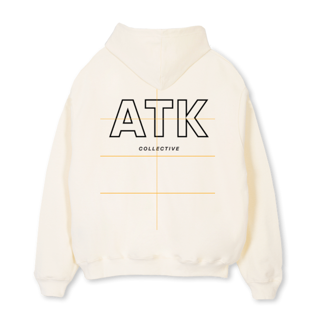 HOODIEWHITECREAMMEN Cream Oversized Hoodie.