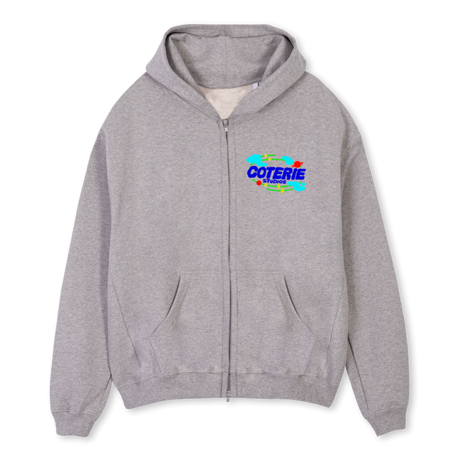 CSWG Grey Marl Oversized Zipped Hoodie.
