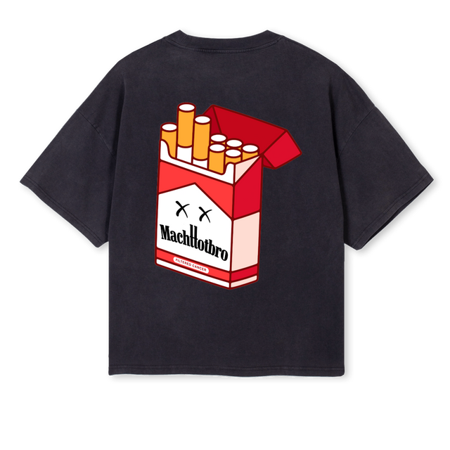 MACHTTOTBROO Vintage Black Oversized Boxy Tee.