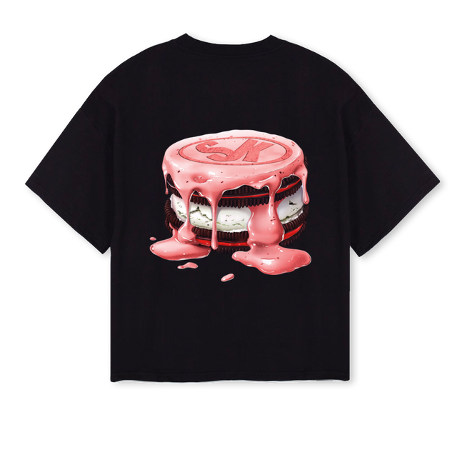 COOKIESTEEBLCK Black Oversized Boxy Tee.