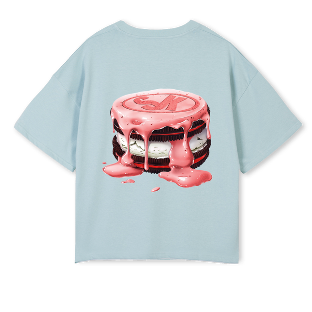 COOKIESTEECLDBL Cold Blue Oversized Boxy Tee.