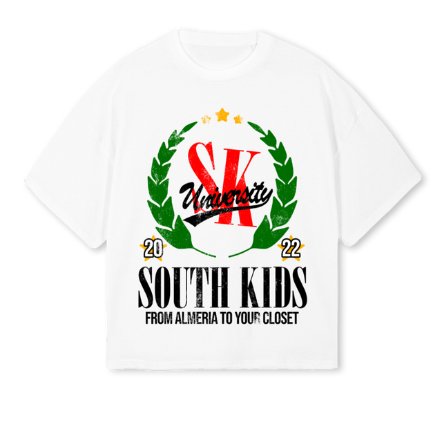 UNIVERSITYTEEWHITE White Oversized Boxy Tee.