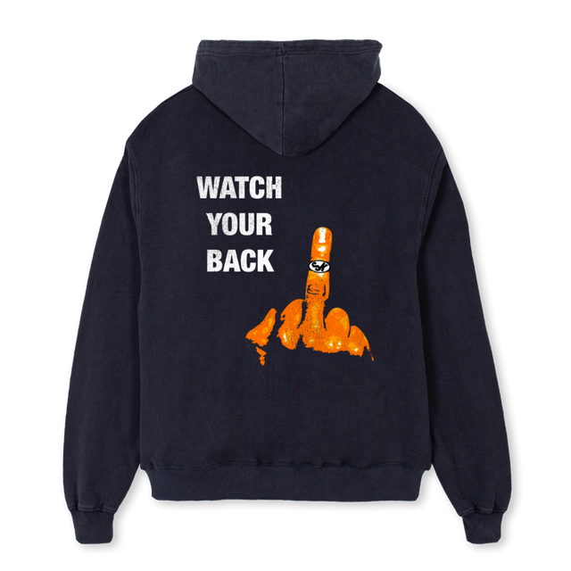 WYBHOODIEBLACK Vintage Black Oversized Hoodie.