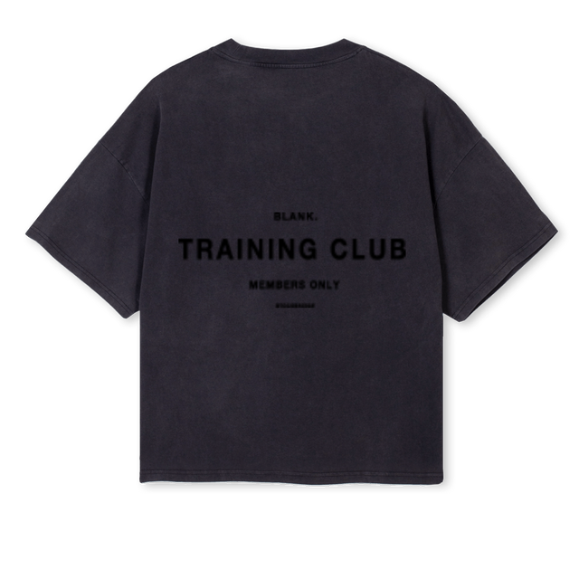 BTRANINGCLUB Vintage Black Oversized Boxy Tee.