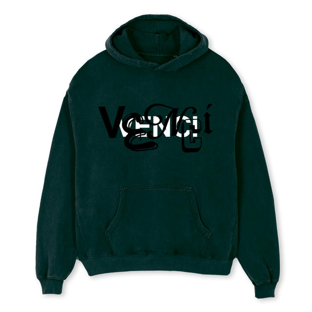 BORNIMPERFECT Wild Green Oversized Hoodie.