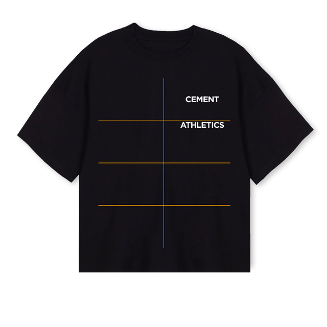 INITIAL Black Oversized Boxy Tee.