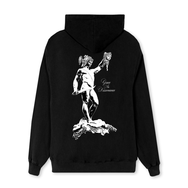 HOPLITE Black Regular Zipped Hoodie.
