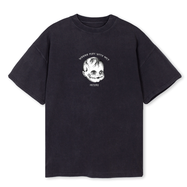 GAME Vintage Black Oversized Tee.