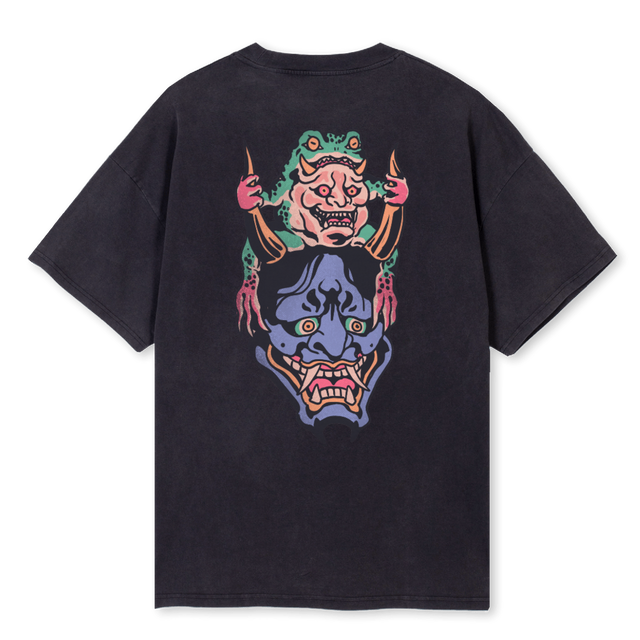 HANNYA Vintage Black Oversized Tee.