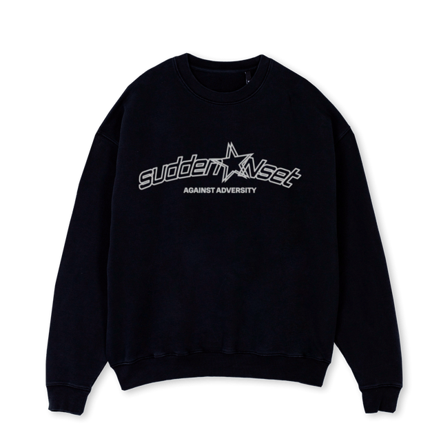 PLCE Black Oversized Crewneck Sweater.