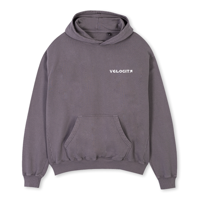 GREYNMFPHOODIE Pigment Grey Oversized Hoodie.