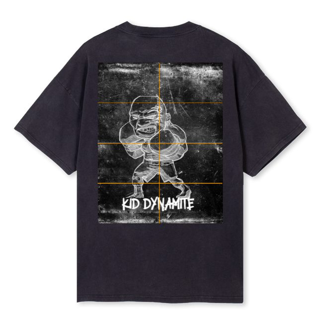 KID DYNAMITE  Vintage Black Oversized Tee.