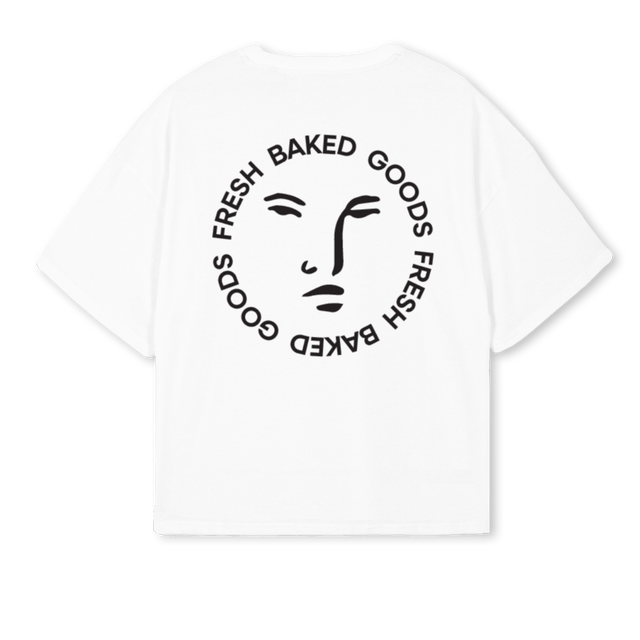 FBG White Oversized Boxy Tee.