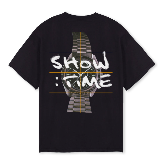 WATCH Black Oversized Tee.