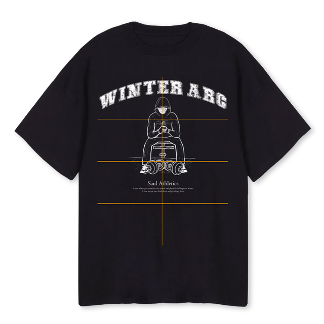 WINTERARC Black Oversized Tee.