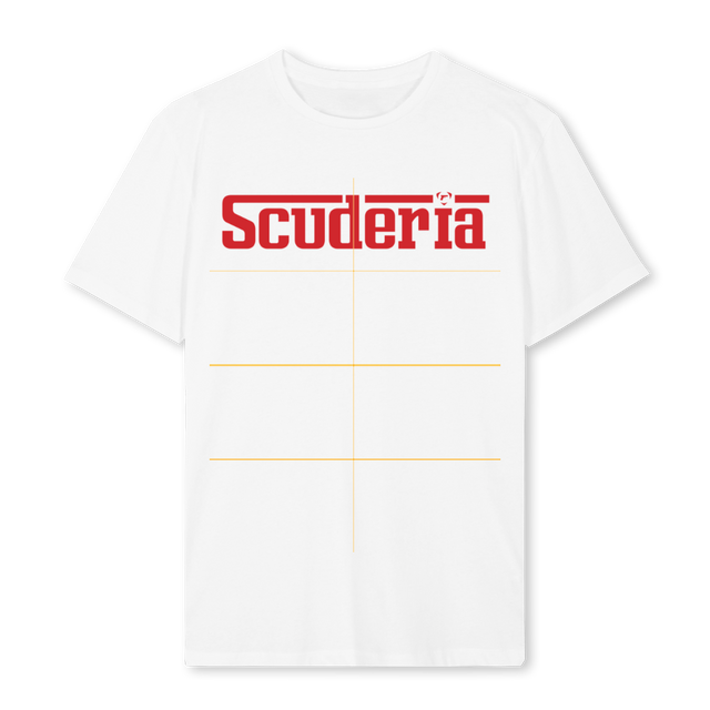 SCUDERIARED White Regular Tee.