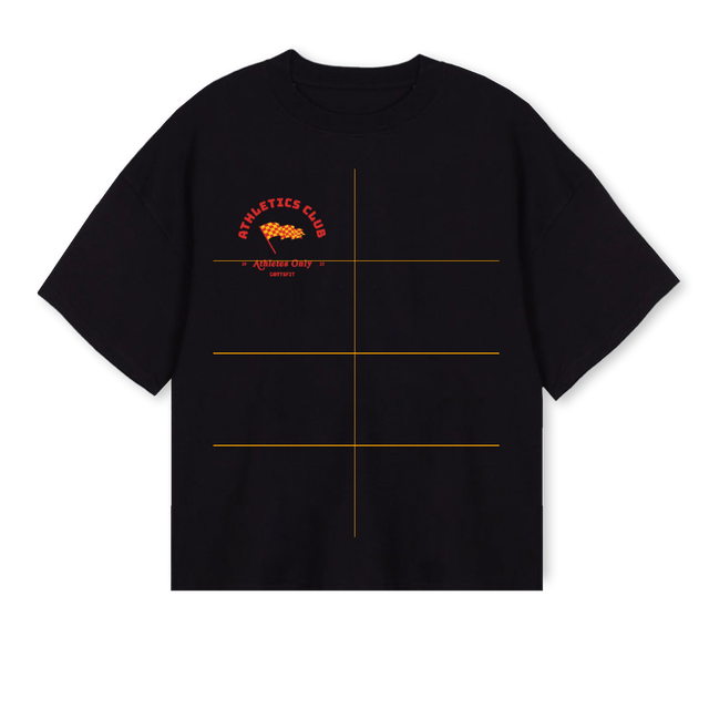 GFACNEW Black Oversized Boxy Tee.